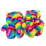 Teddy Snuggle Slippers, Rainbow